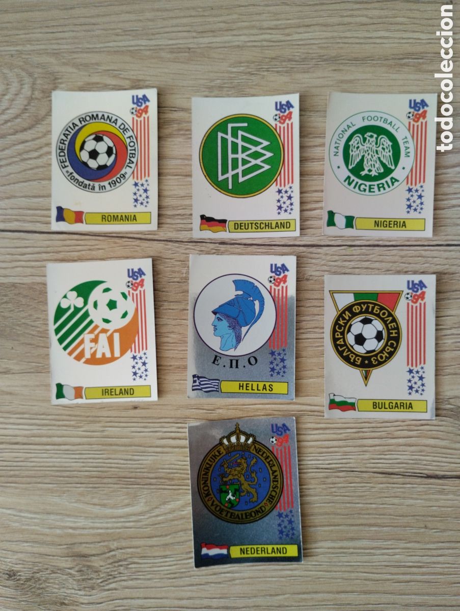 Cromos de Futebol: LOTE 7 ESCUDOS SELECCIONES MUNDIAL ESTADOS UNIDOS 94 USA 94 EDICIONES PANINI 1994