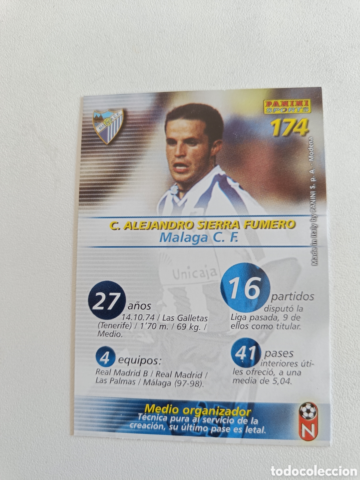 Cromos de f&uacute;tbol: Megafichas 2002-2003 n&ordm; 174 Sandro - Foto 2