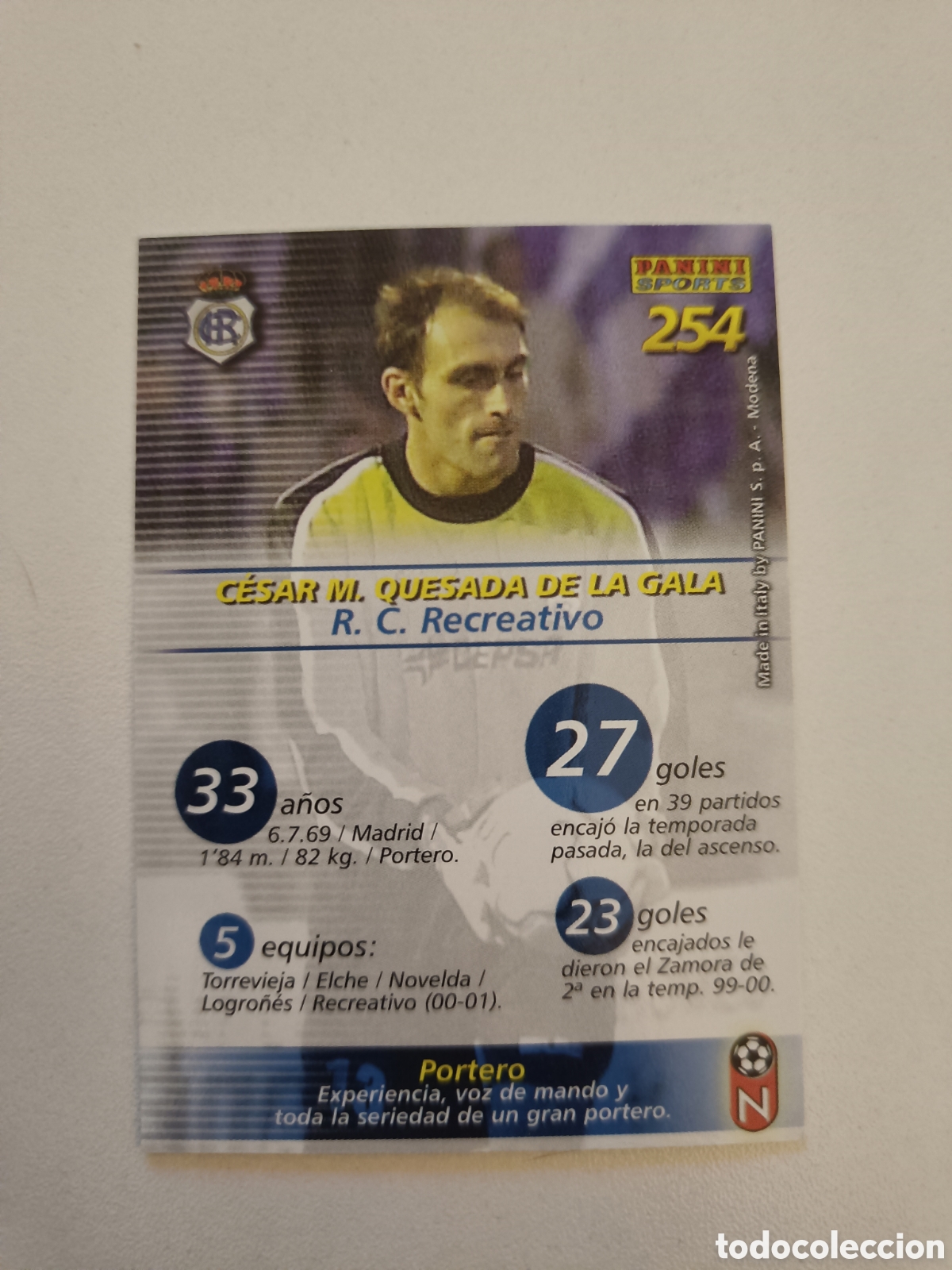 Cromos de f&uacute;tbol: Megafichas 2002-2003 n&ordm; 254 Cesar - Foto 2