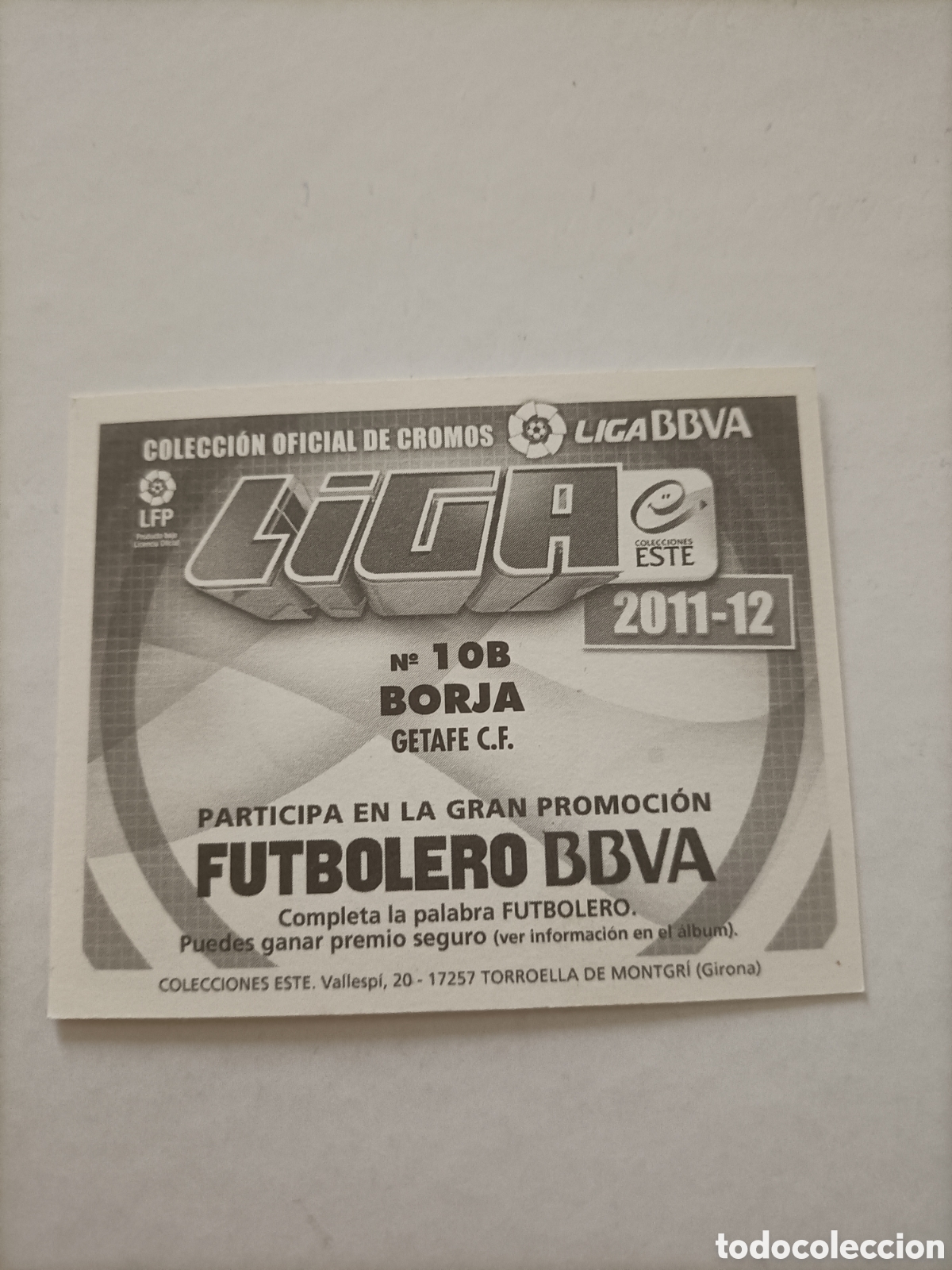 Cromos de f&uacute;tbol: Borja Getafe Liga Este 2011/12 - Foto 2