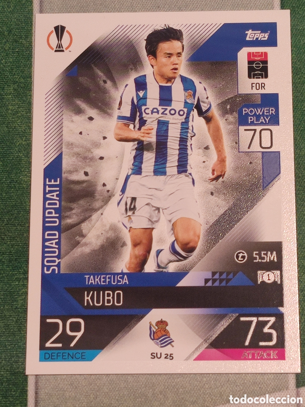 Fu&szlig;ball-Sticker: SU 25. Takefusa Kubo (Real Sociedad de F&uacute;tbol) Squad Update Match Attax Extra 2022/23