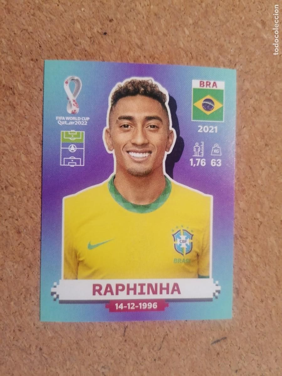 Cromos de F&uacute;tbol: QATAR 2022 WORLD CUP STICKER RAPHINHA BRASIL NUEVO SIN PEGAR