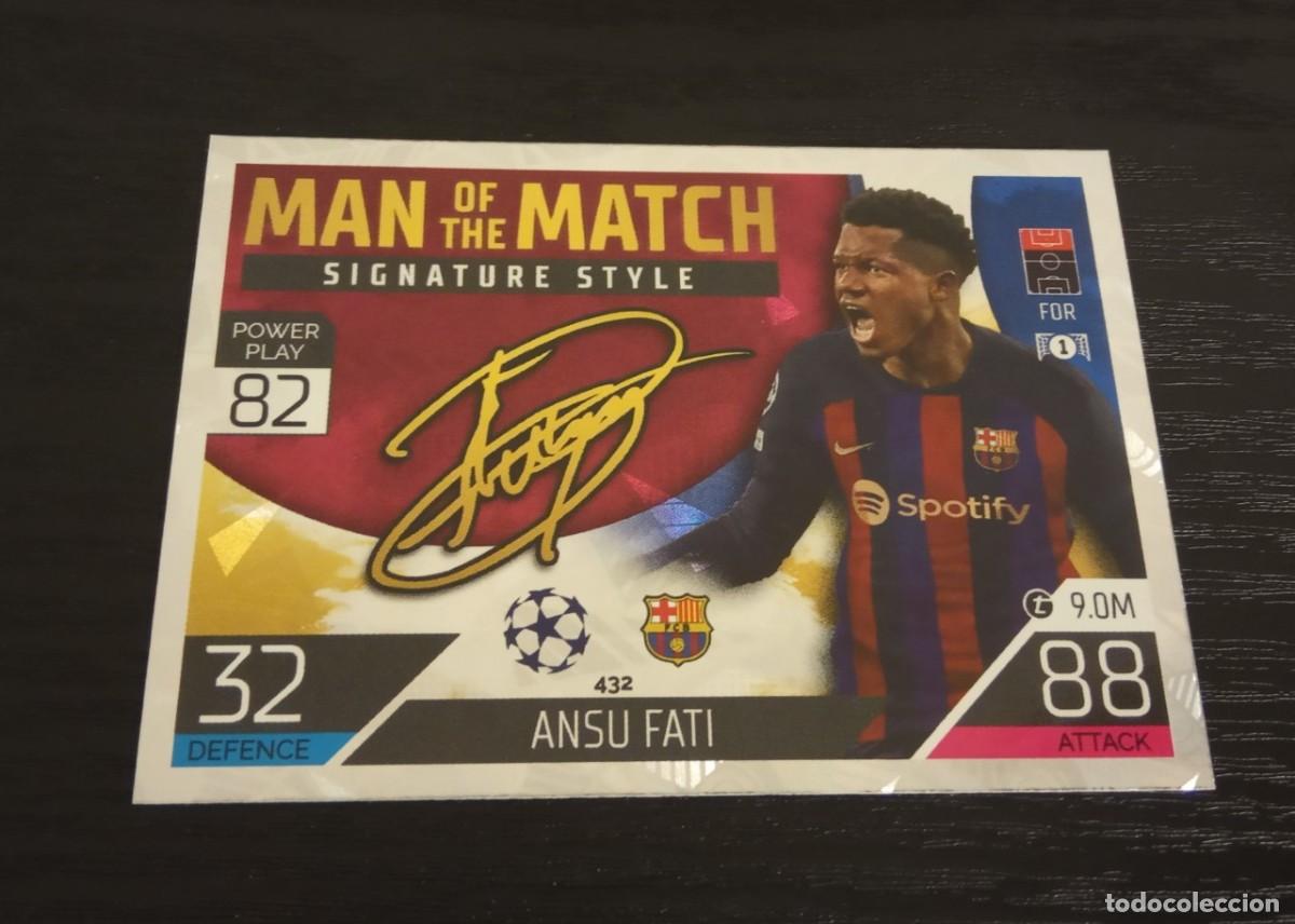 Ansu Fati Fc Barcelone Carte Foot Chrome Topps 2023 Champions League