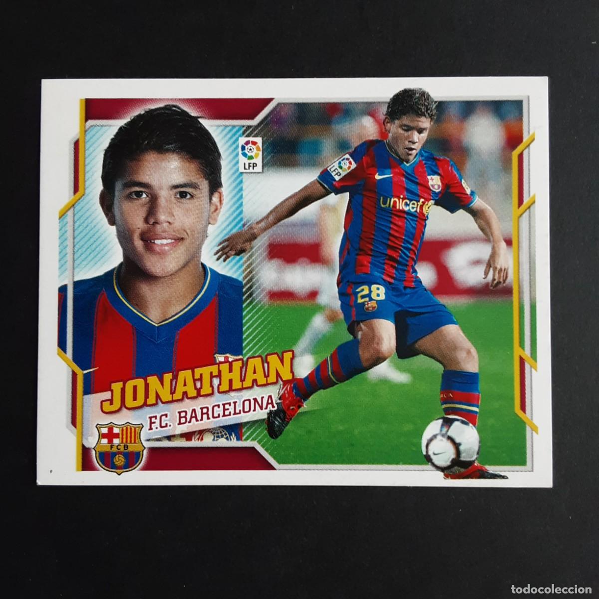 Cromos de f&uacute;tbol: CROMO LIGA 2010 2011 10 11 COLECCIONES ESTE PANINI N&ordm;14B JONATHAN-BARCELONA NUNCA PEGADO