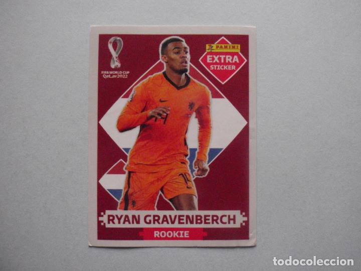 Cromos de f&uacute;tbol: Cromo GRAVENBERCH ROOKIE BASE EXTRA STICKER. MUNDIAL FIFA WORLD CUP QATAR 2022 Panini