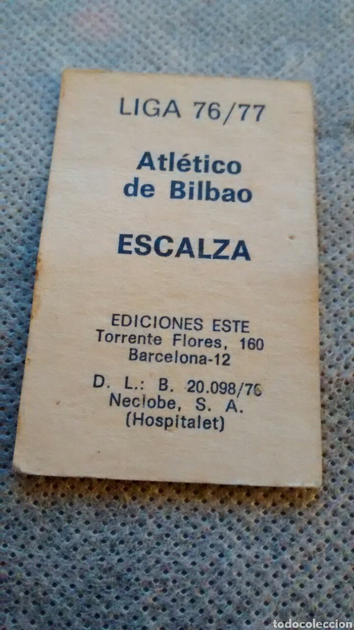 Cromos de f&uacute;tbol: ESCALZA EDICIONES ESTE 76 77 - Foto 2