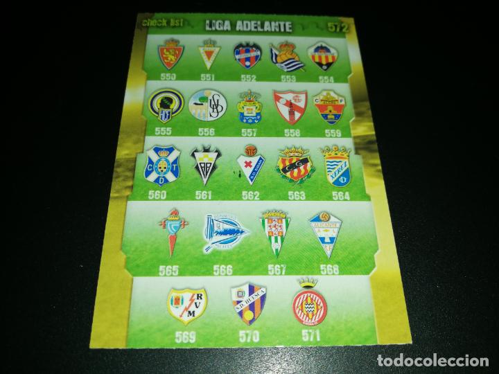 Cromos de F&uacute;tbol: 572 INDICE CHECK LIST BAJAS Y EQUIPOS ESCUDOS 2&ordf; DIV. CROMOS MUNDICROMO LIGA FUTBOL 2008 2009 08 09