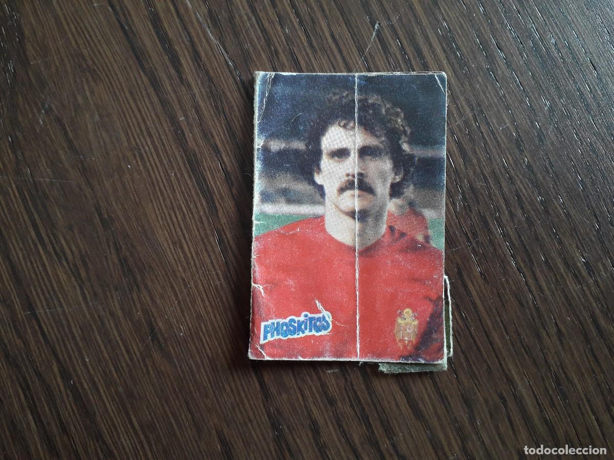 Cromos de F&uacute;tbol: cromo de phoskitos, historia de los mundiales de futbol, a&ntilde;o 1981, Jes&uacute;s Satrustegui, n&ordm; 31