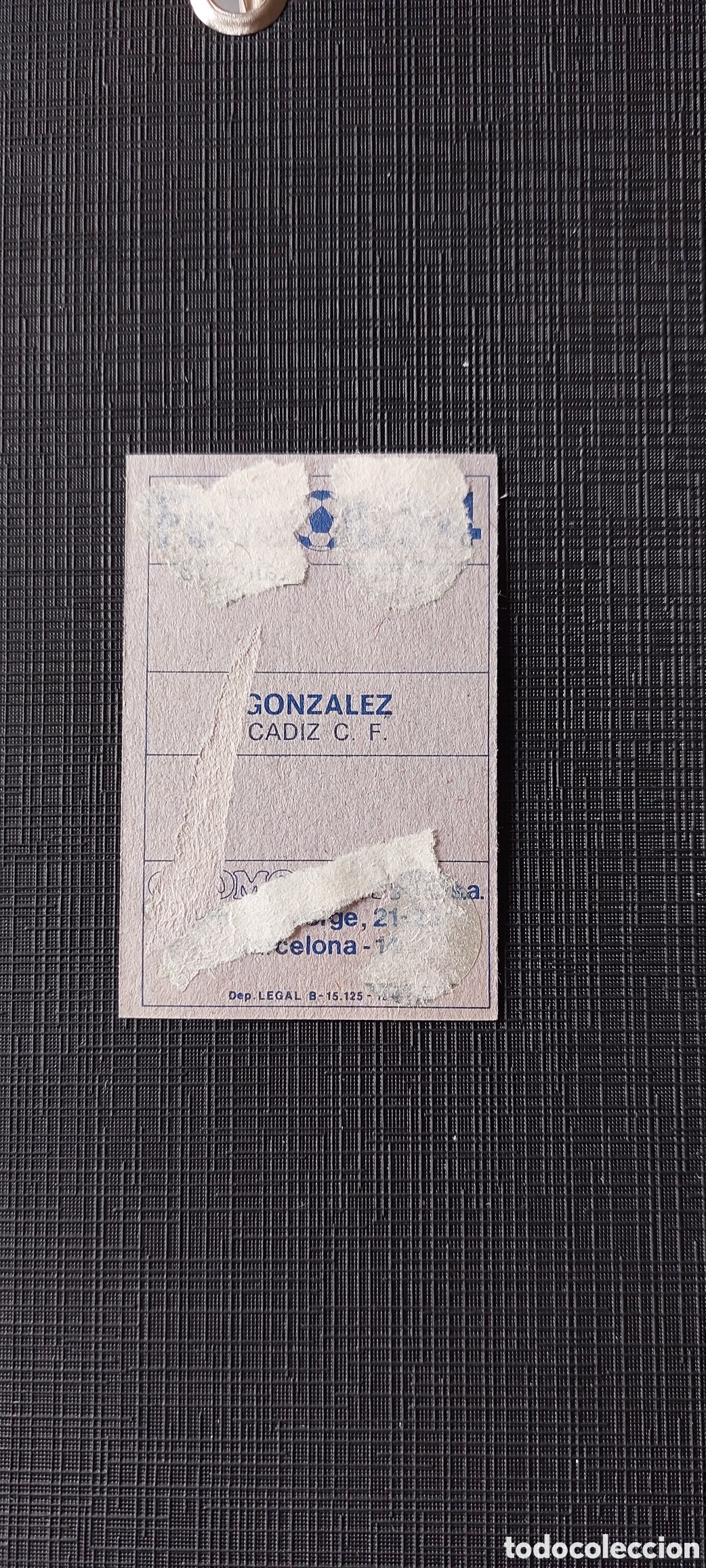 Cromos de f&uacute;tbol: Gonz&aacute;lez cadiz cano 84 - Foto 2