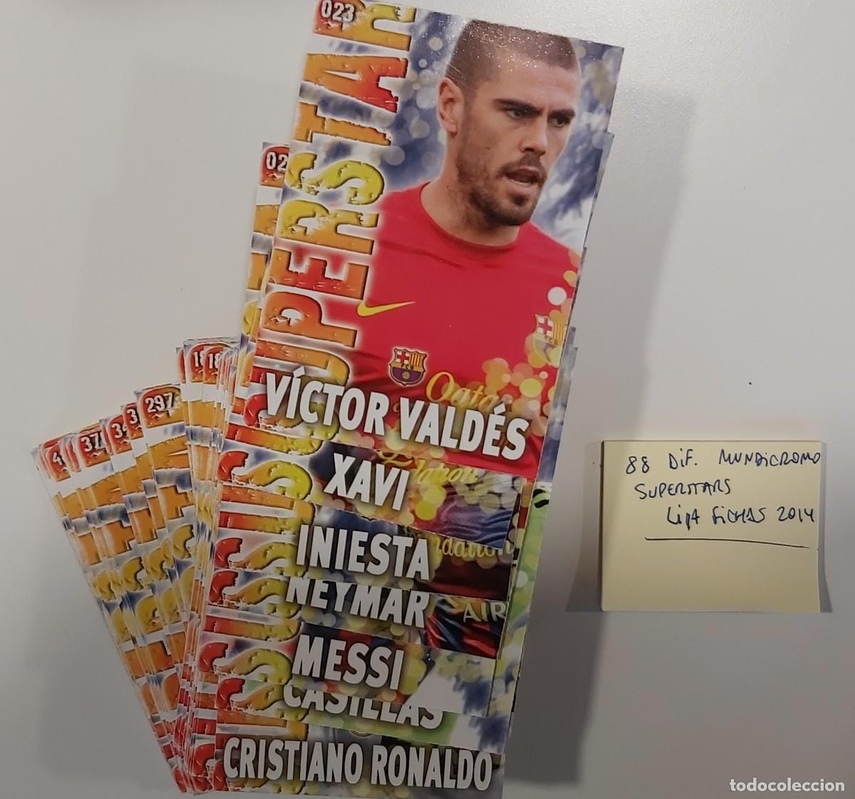 Cromos de F&uacute;tbol: Lote 88 cromos Mundicromo Fichas 2014 - Superstars