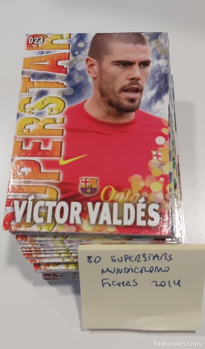 Cromos de F&uacute;tbol: Lote 80 cromos Mundicromo Fichas 2014 - Superstars