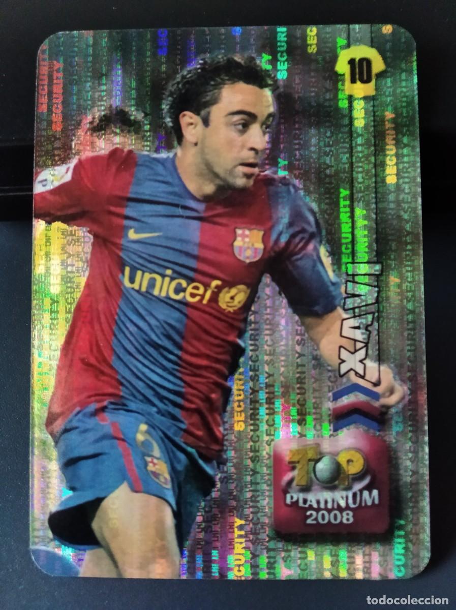 Cartes &agrave; collectionner de Football: Mundicromo 2008,F.C.Barcelona,Xavi (Top Platinum Security,N&deg;731).