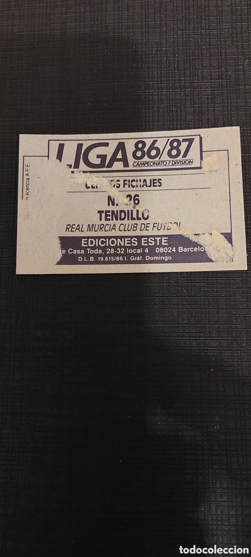 Cromos de f&uacute;tbol: Tendillo - Foto 2