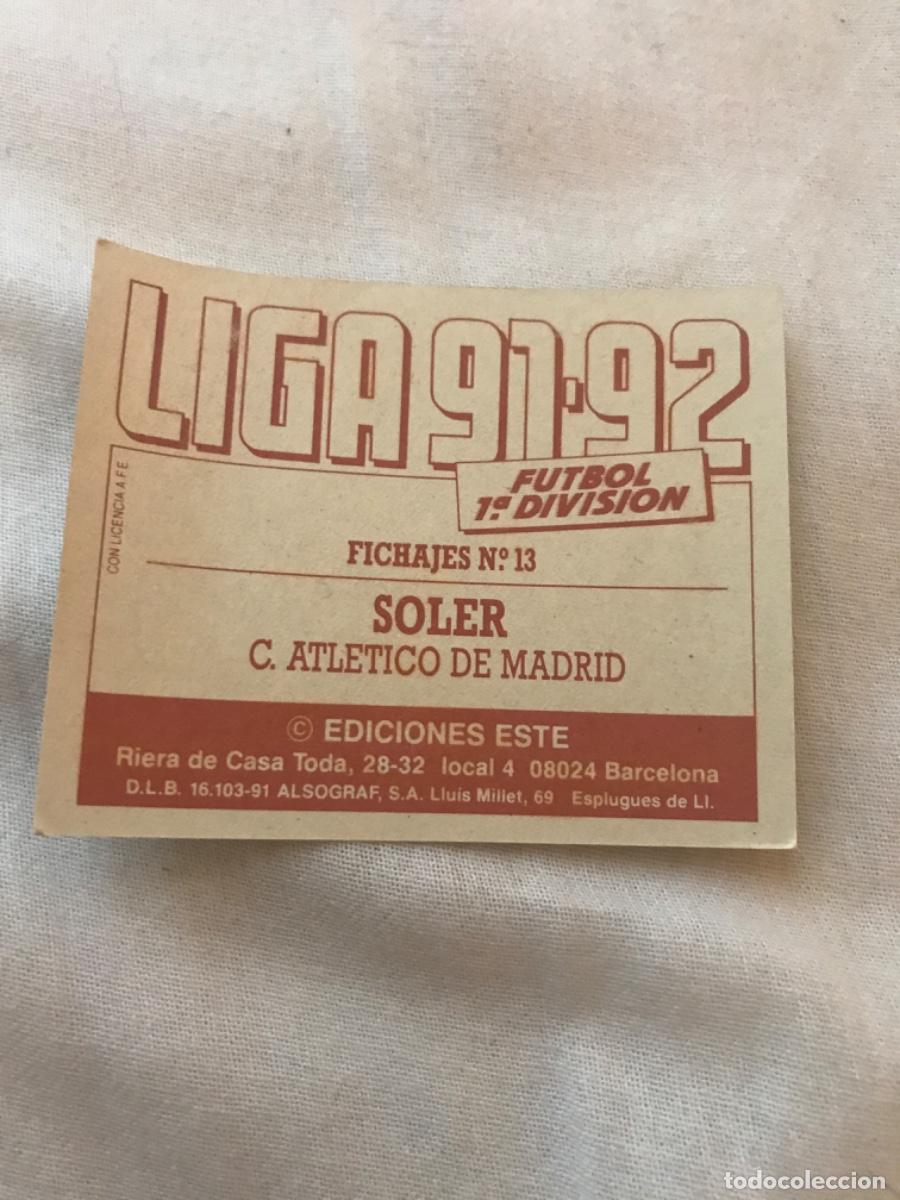 Cromos de f&uacute;tbol: Soler - Foto 2