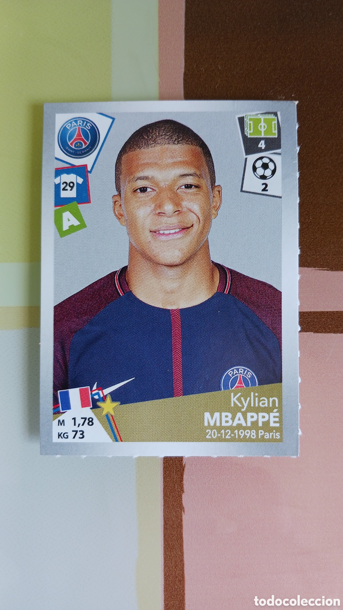 Cromos de f&uacute;tbol: CROMO MBAPPE 2017 2018 - Foto 1