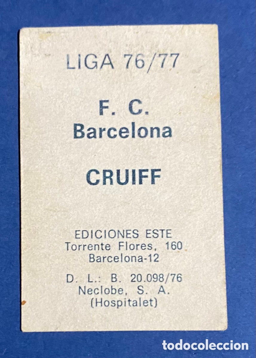 Cromos de f&uacute;tbol: CRUYFF ESTE 76/77 RECUPERADO - Foto 2