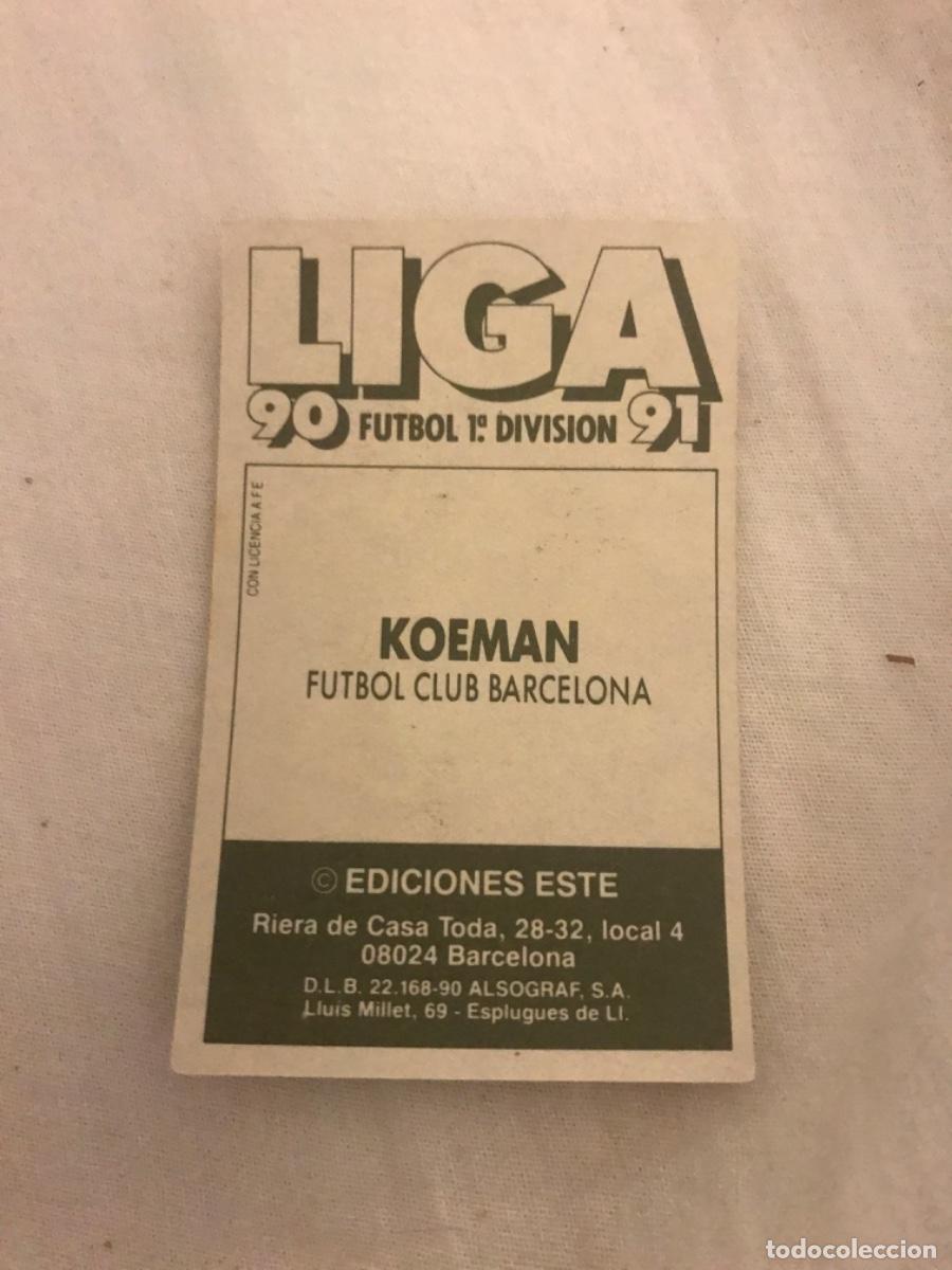 Cromos de f&uacute;tbol: Koeman - Foto 2