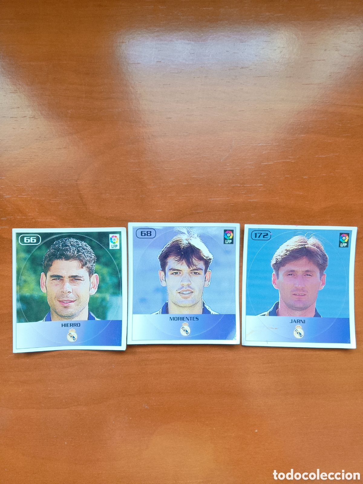 Fu&szlig;ball-Sticker: Lote cromos Hierro, Morientes y Jarni