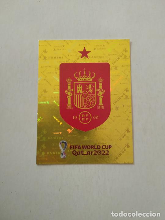 Cartes &agrave; collectionner de Football: ESP 2 ESCUDO LOGO ESPA&Ntilde;A CROMO FUTBOL PANINI MUNDIAL 2022 WORLD CUP QATAR COPA MUNDO