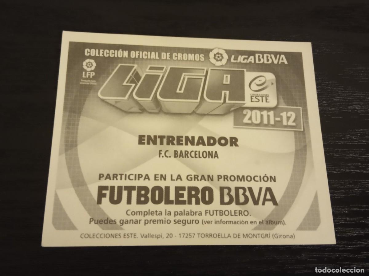 Cromos de f&uacute;tbol: -ESTE 11-12 : GUARDIOLA ( BARCELONA ) - Foto 2