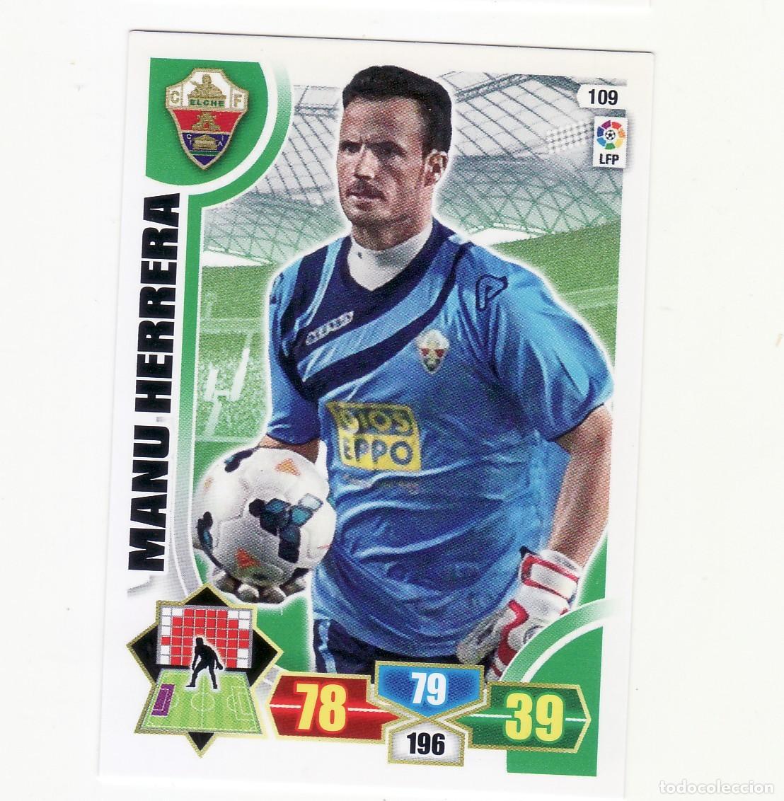 Cromos de f&uacute;tbol: ADRENALYN 2013/2014 109 HERRERA ELCHE - Foto 1
