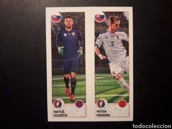 Fu&szlig;ball-Sticker: KOZ&Aacute;ČIK/PEKAR&Iacute;K ESLOVAQUIA N&deg; 208 a, b EURO 2016 FRANCE FRANCIA PANINI SIN PEGAR PEDIDO M&Iacute;NIMO 3&euro;