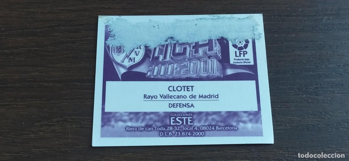 Cromos de f&uacute;tbol: CLOTET RAYO VALLECANO ESTE 00 01 2000 2001 - Foto 2
