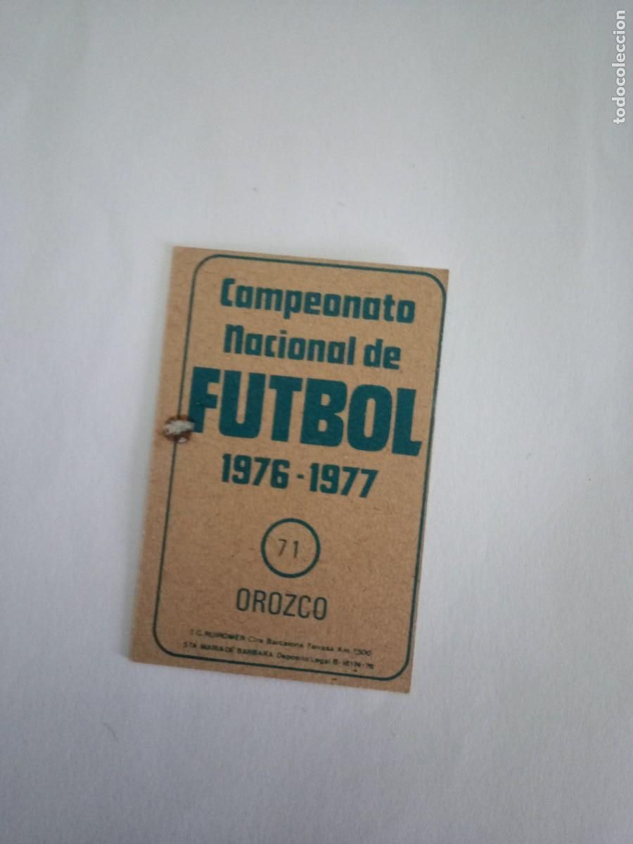 Cromos de f&uacute;tbol: CROMO OROZCO 76/77 - MALAGA CF - Foto 2