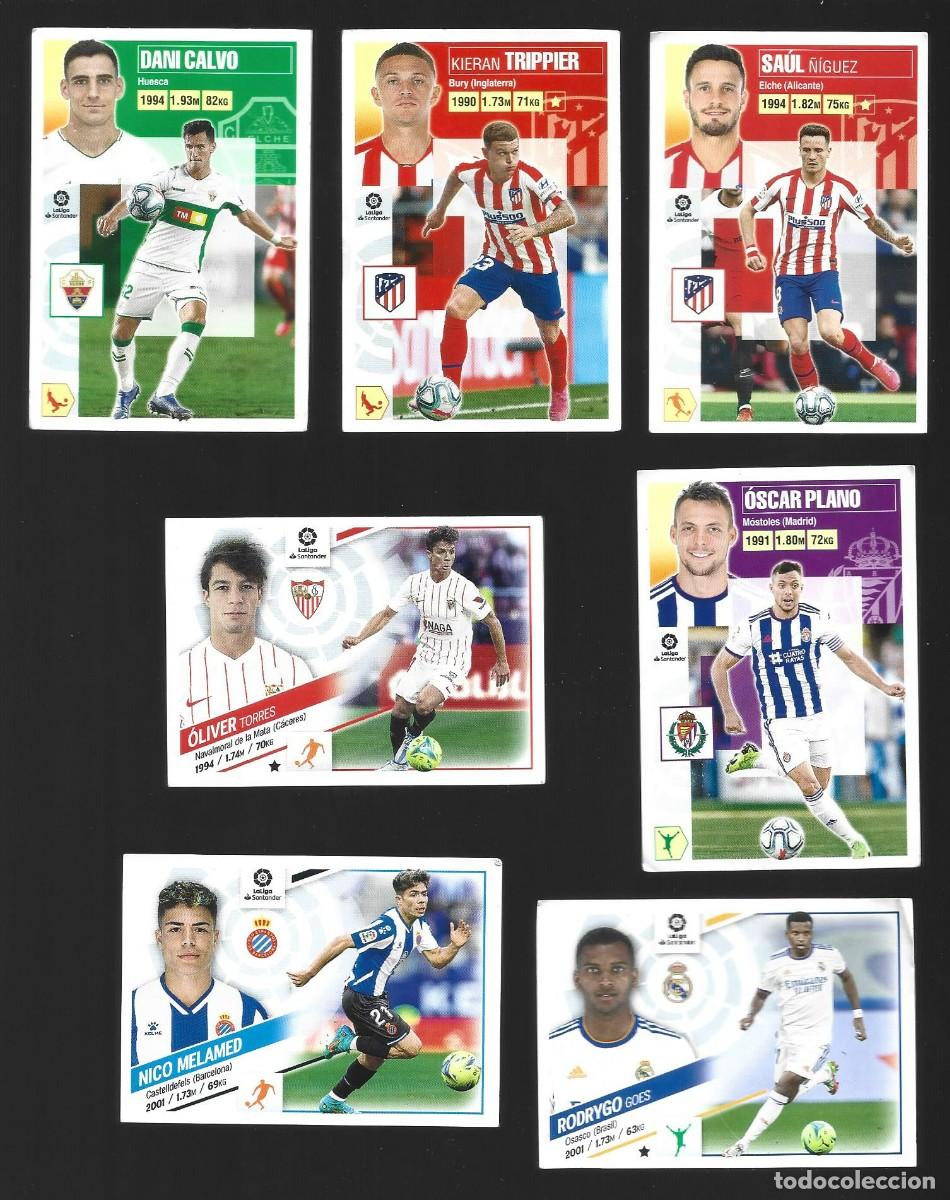 Cromos de f&uacute;tbol: 1 lote 7 cromos de futbol dif. a&ntilde;os
