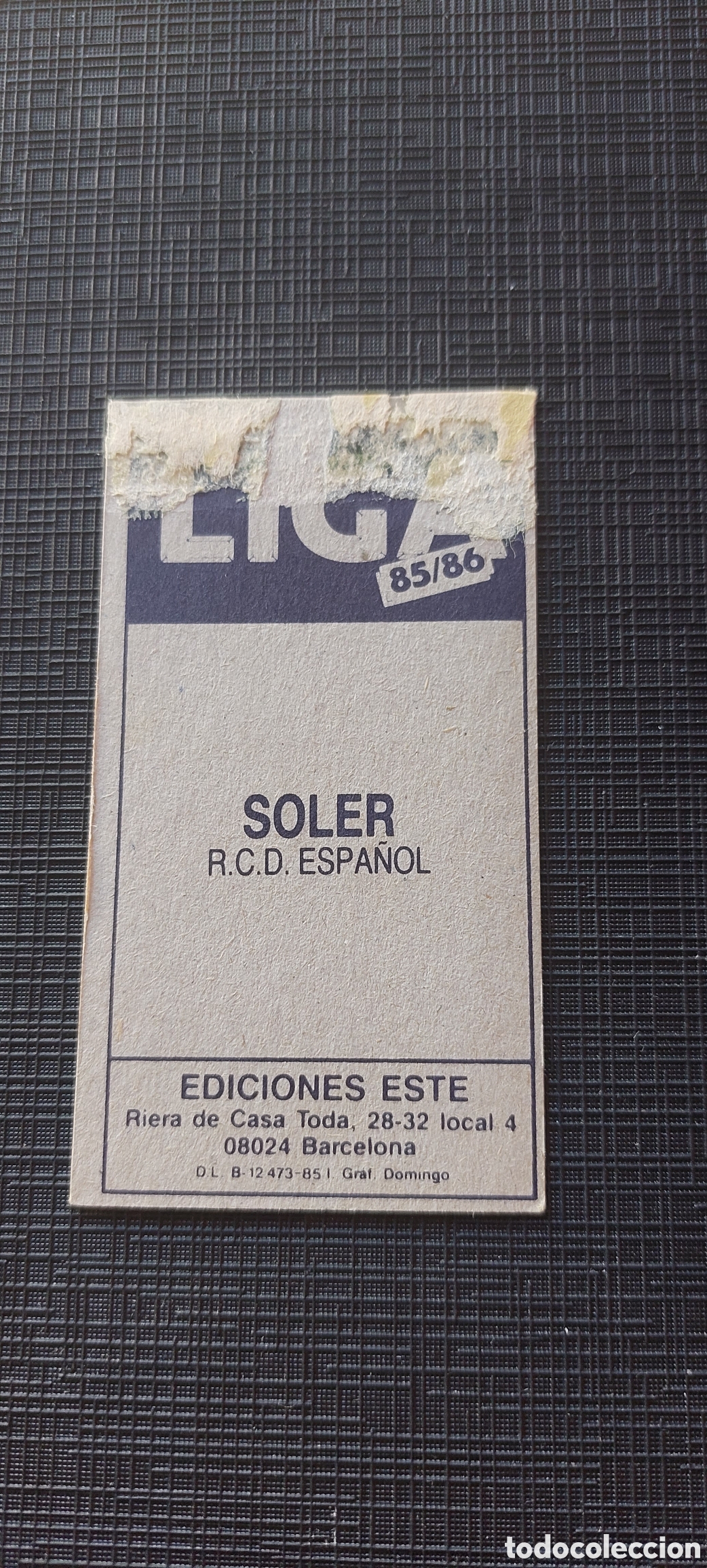 Cromos de f&uacute;tbol: Soler baja espa&ntilde;ol 85/86 - Foto 2