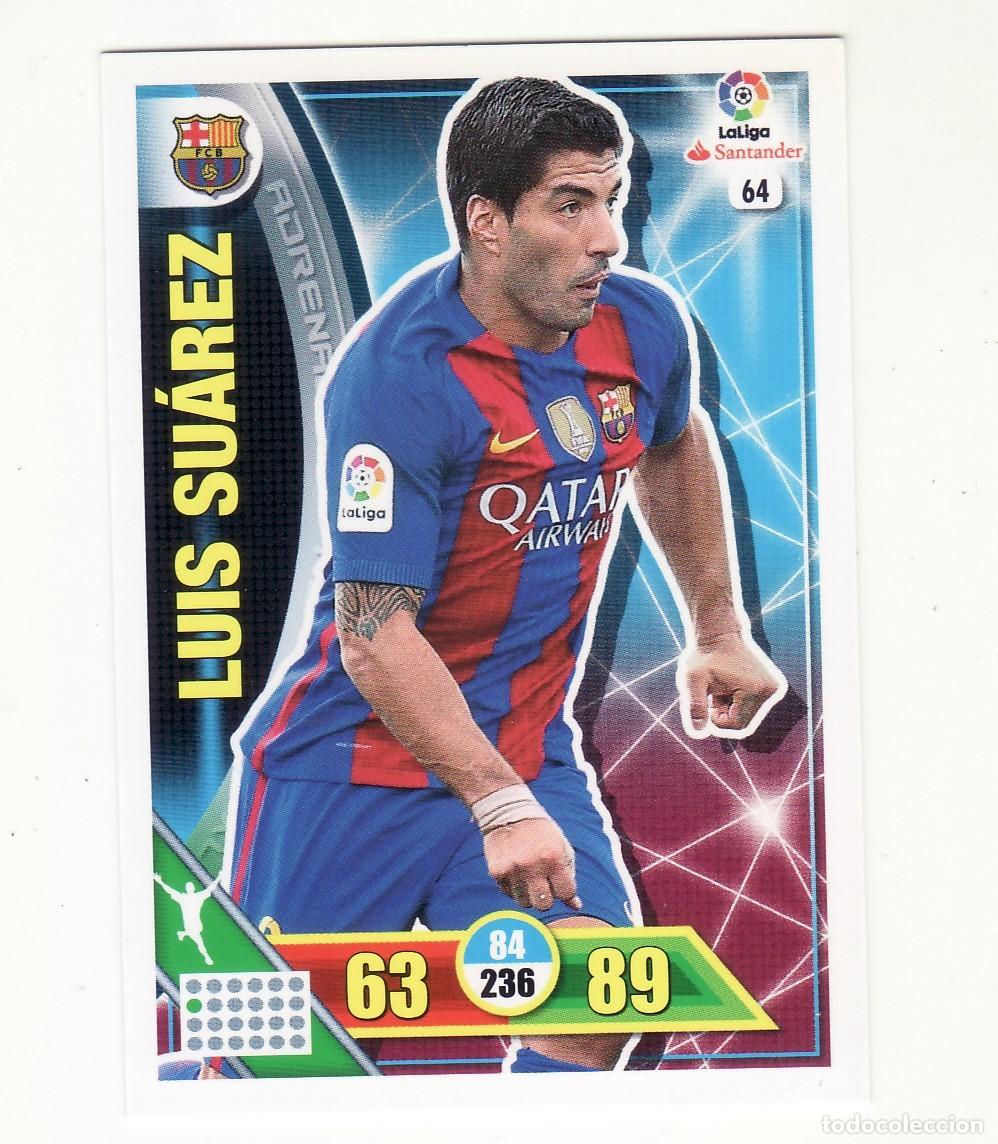 Cromos de f&uacute;tbol: ADRENALYN 2016/2017 64 SUAREZ BARCELONA - Foto 1