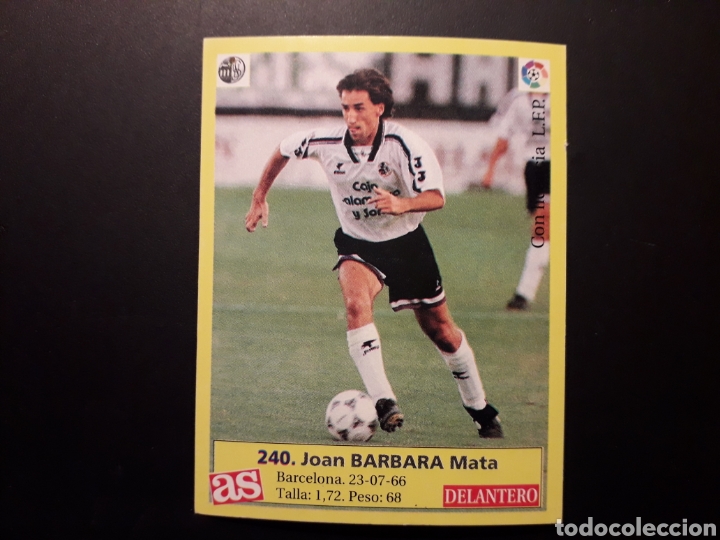 Cartes &agrave; collectionner de Football: BARBAR&Agrave; SALAMANCA N&deg; 240 DIARIO AS LIGA 1995 1996 95 96 SIN PEGAR FOTOS PEDIDO M&Iacute;NIMO 3&euro;
