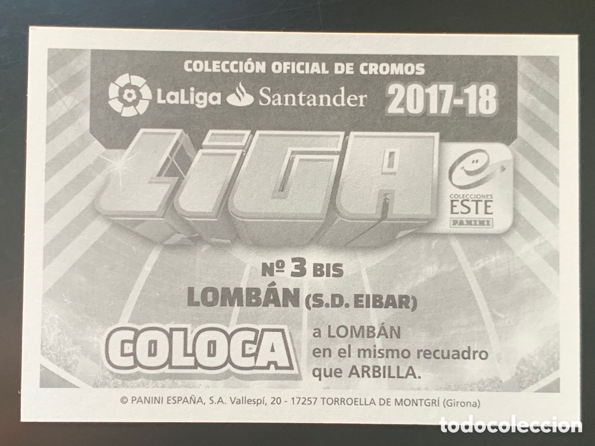 Cromos de f&uacute;tbol: Lomb&aacute;n &Eacute;ibar Liga Este 2017/18 - Foto 2