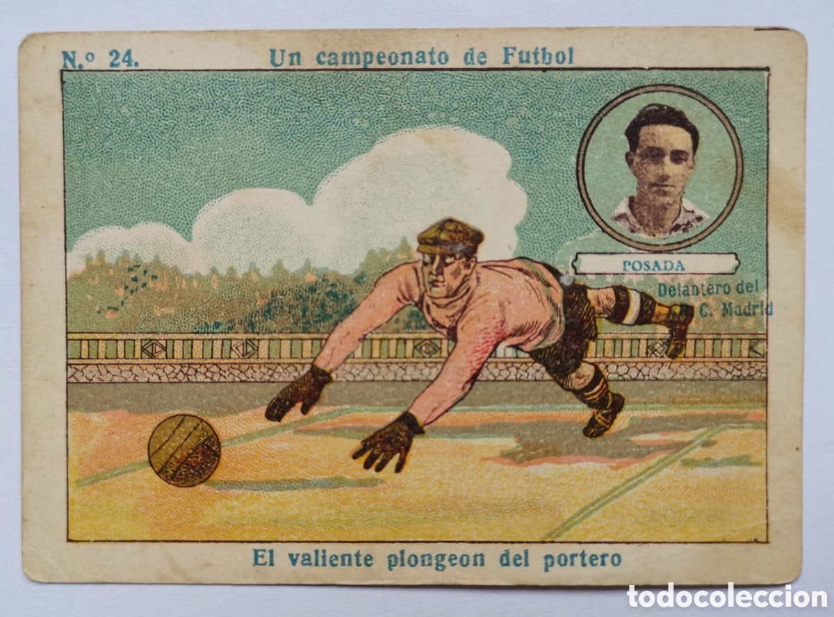 Figurine di Calcio: Cromo N&deg;24 Un Campeonato de F&uacute;tbol - Posada Club Madrid - Chocolates Amatller (Barcelona) 1922