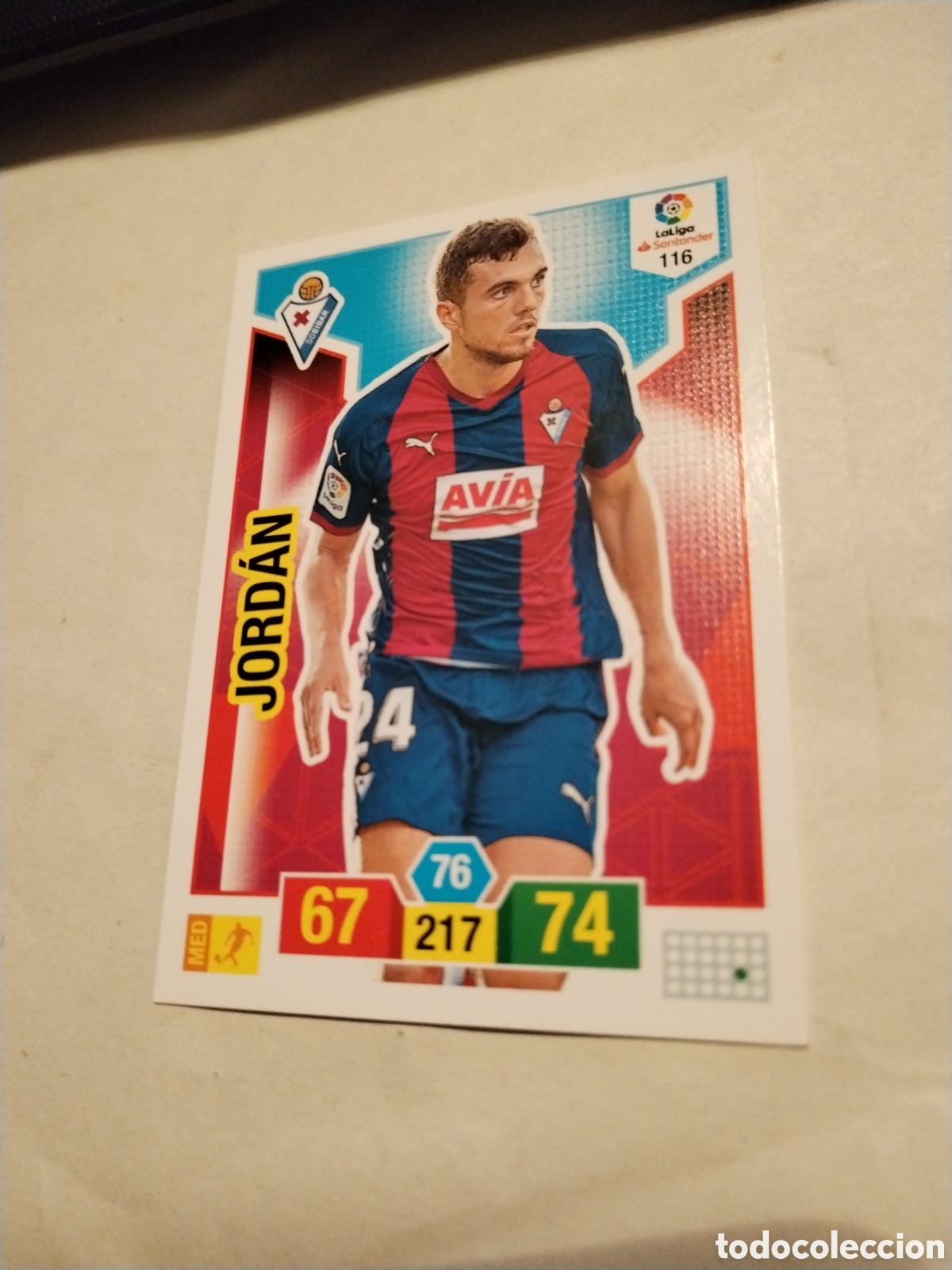 Cromos de F&uacute;tbol: Card adrenalyn XL panini 2018-19 S.D.Eibar Jord&aacute;n