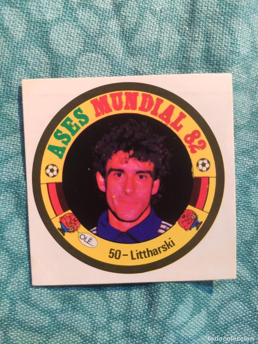 Cromos de f&uacute;tbol: 50 REYAUCA ESPA&Ntilde;A 82 LITTBARSKI LITTHARSKI - ALEMANIA OCC. ASES DEL MUNDIAL 1982 CROMO NUNCA PEGADO
