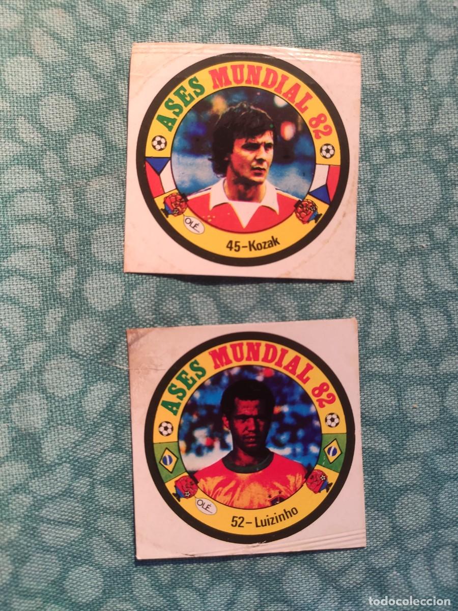 Cromos de f&uacute;tbol: LOTE 2 CROMOS DIFERENTES REYAUCA ESPA&Ntilde;A 82 ASES DEL MUNDIAL 1982 NUNCA PEGADO