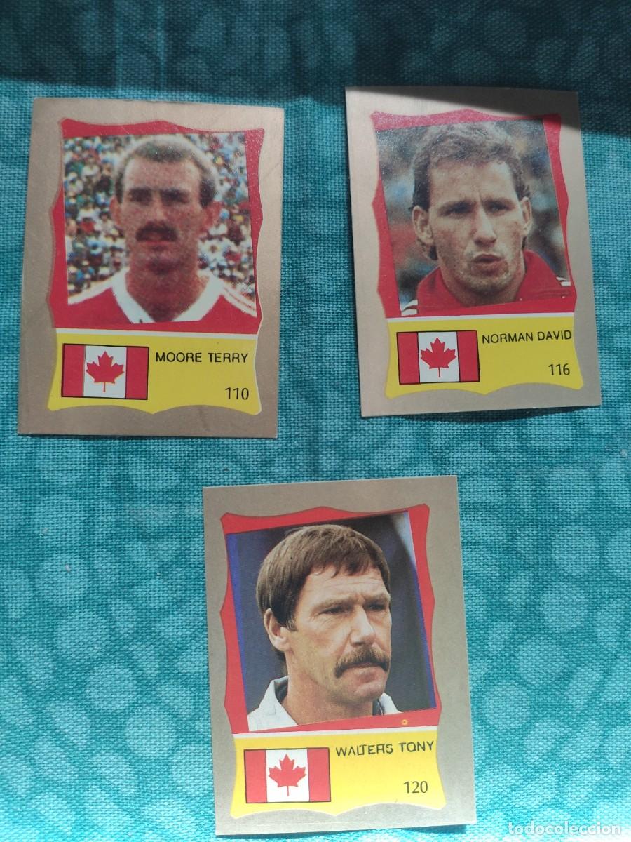 Cartes &agrave; collectionner de Football: LOTE 3 CROMOS DIFERENTES CANADA REYAUCA MEXICO 86 MUNDIAL 1986 NUNCA PEGADO