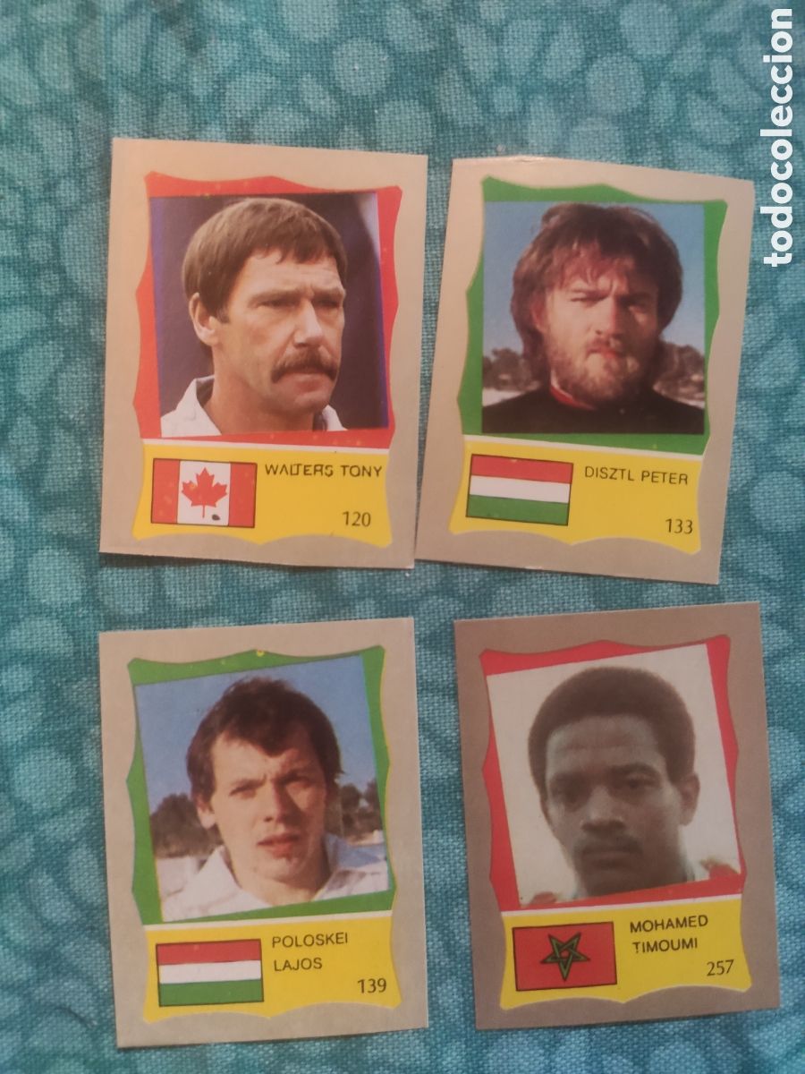 Cartes &agrave; collectionner de Football: LOTE 4 CROMOS DIFERENTES REYAUCA MEXICO 86 MUNDIAL 1986 NUNCA PEGADO