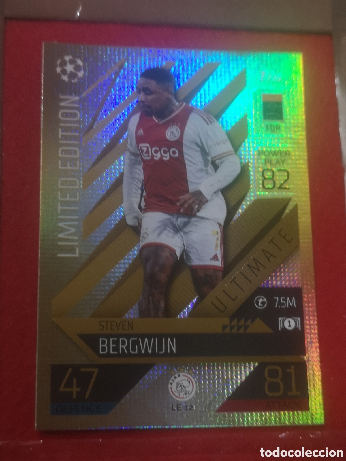 Cromos de f&uacute;tbol: TOPPS MATCH ATTAX EXTRA 2022 2023 LIMITED EDITION BERGWUN LE 12 AJAX