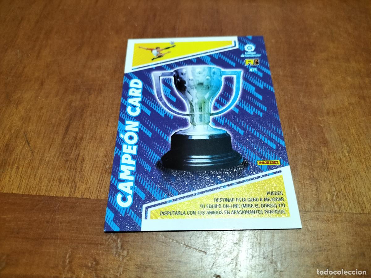Football Stickers: 471 CAMPE&Oacute;N CARD ADRENALYN XL 2022-2023 LIGA 22-23 CROMO PANINI SIN ACTIVAR. COMO NUEVA
