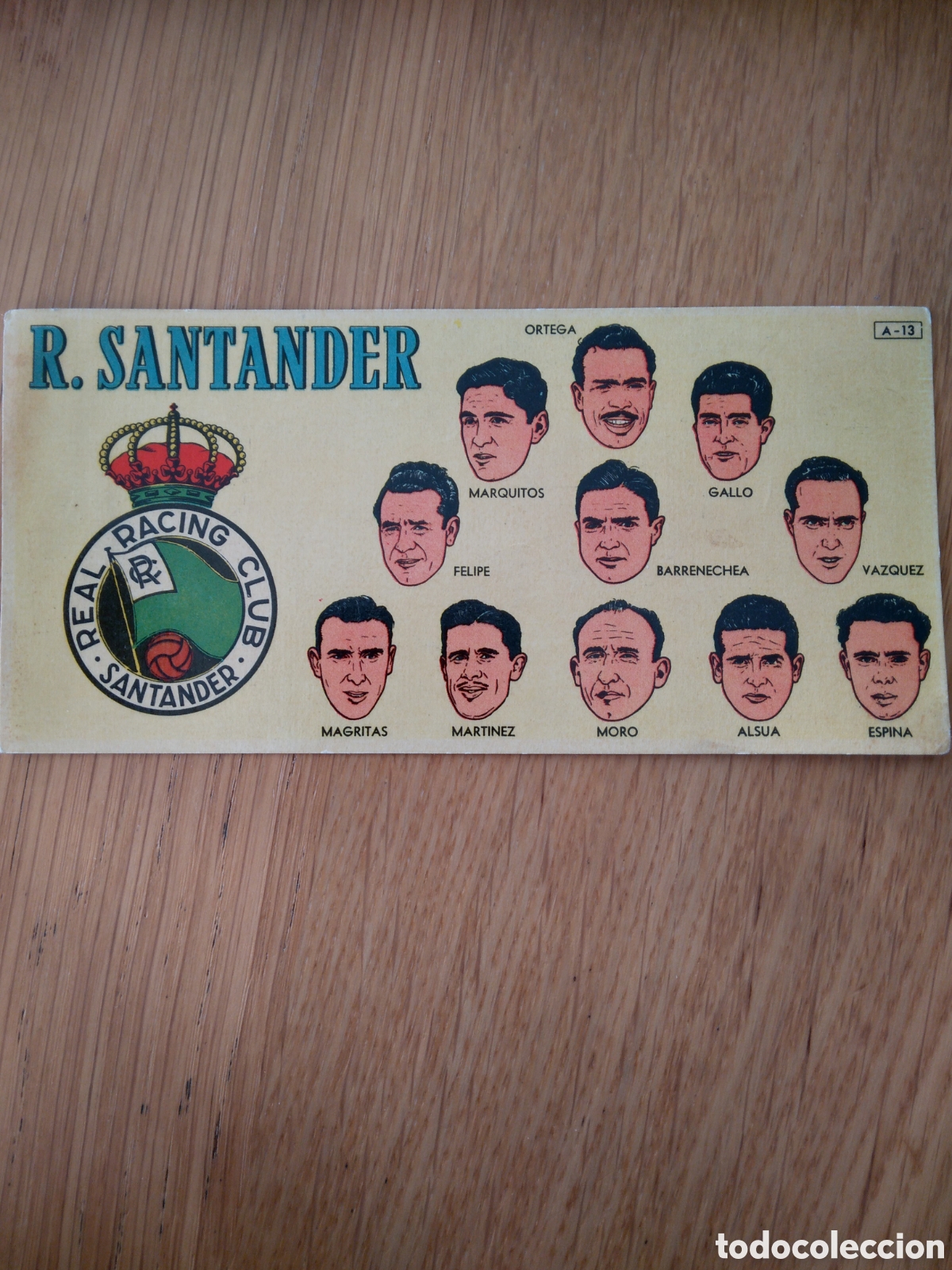 Football Stickers: CROMO DE FUTBOL, R. SANTANDER . PUBLICIDAD CHOCOLATE BATANGA