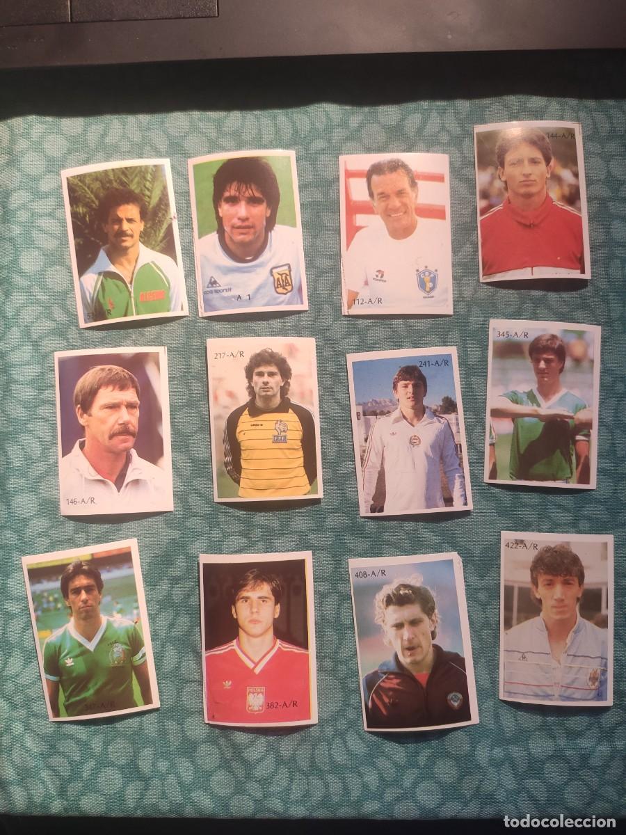 Figurine di Calcio: LOTE 12 CROMOS DIFERENTES REYAUCA MEXICO 86 MUNDIAL 1986 SIN PEGAR BATS GARECA BELLOUMI