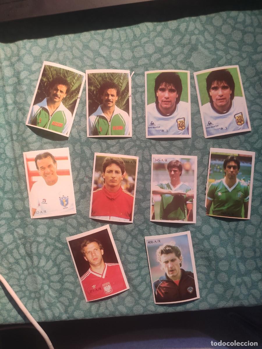 Cromos de f&uacute;tbol: LOTE 10 CROMOS, 8 DIFERENTES Y 2 REPETIDOS REYAUCA MEXICO 86 MUNDIAL 1986 SIN PEGAR GARECA BELLOUMI