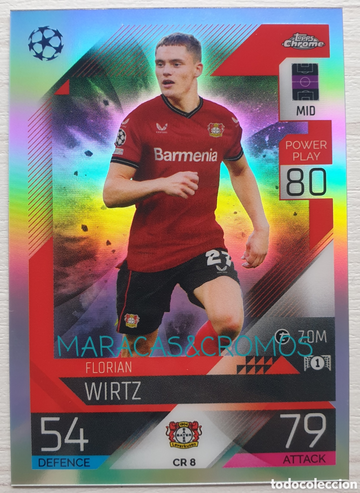 CR8 FLORIÁN WIRTZ TOPPS CHROME MATCH ATTAX CHAMPIONS LEAGUE 2022-2023