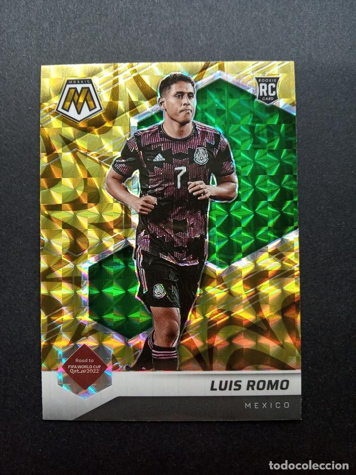 Cromos de F&uacute;tbol: 23 Gold Reactive PRIZM Rookie card LUIS ROMO Mexico CF MONTERREY Mosaic Road to World Cup Qatar 2022
