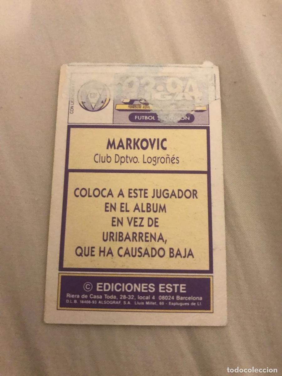 Cromos de f&uacute;tbol: Markovic - Foto 2