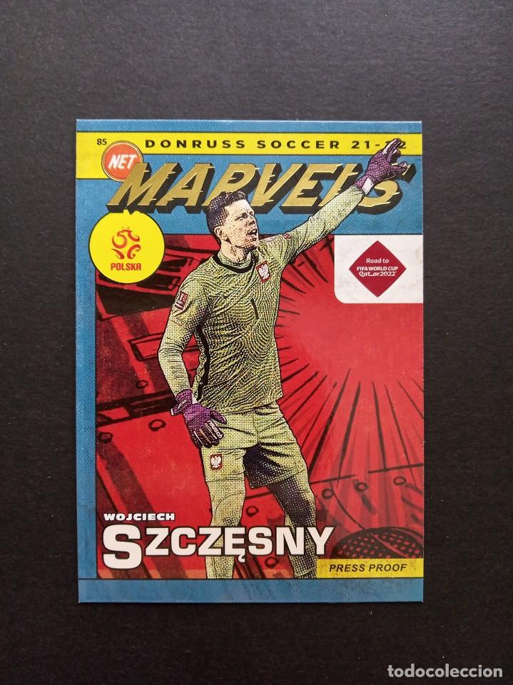 Fu&szlig;ball-Sticker: Net Marvels Press Proof SZCZESNY Polonia BARCELONA Donruss Road FIFA Mundial Qatar 2022 2021 21 22