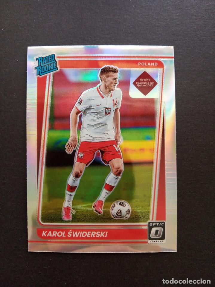 Cromos de Futebol: 188 Rated Rookie Silver PRIZM Optic SWIDERSKI Polonia Donruss soccer FIFA Road World Cup Qatar 2022