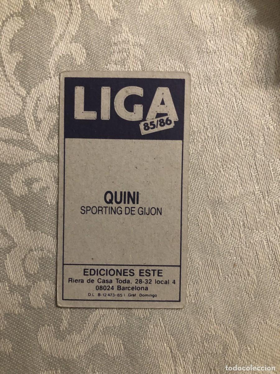 Cromos de f&uacute;tbol: QUINI SPORTING NUEVO ESTE EDICIONES ESTE 85 86 - Foto 2